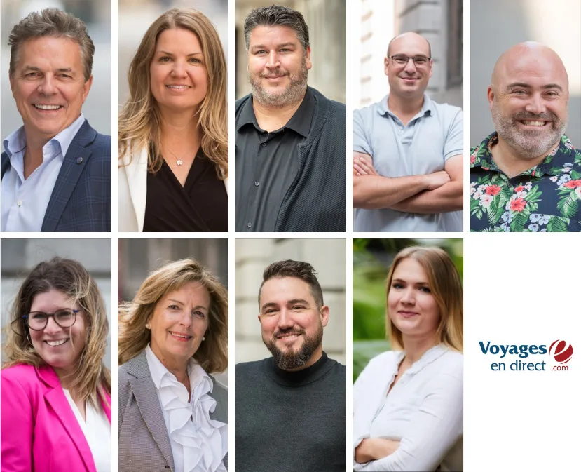 Équipe de l'agence de voyages